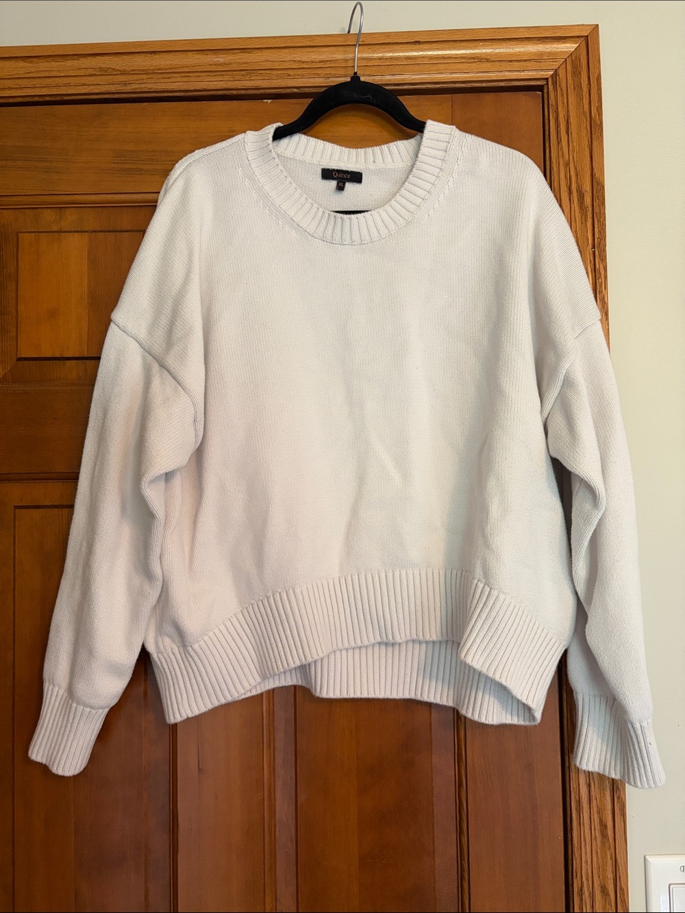 QUINCE white crewneck sweater